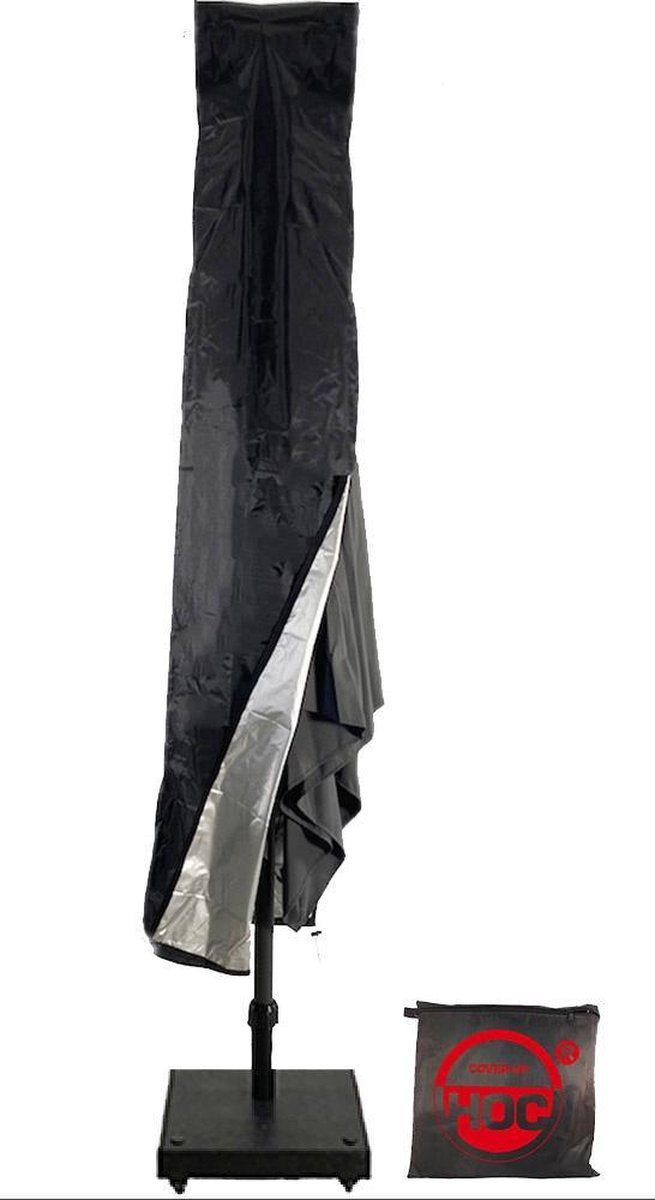 CUHOC Redlabel parasolhoes staande parasol- 220x25x45 cm - met Rits, Stok en Trekkoord incl. Stopper