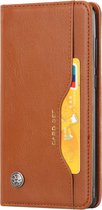 Kneed huidtextuur Horizontale flip lederen tas voor Xiaomi Mi Mix 2S, met fotolijst en houder & kaartsleuven & portemonnee (bruin)