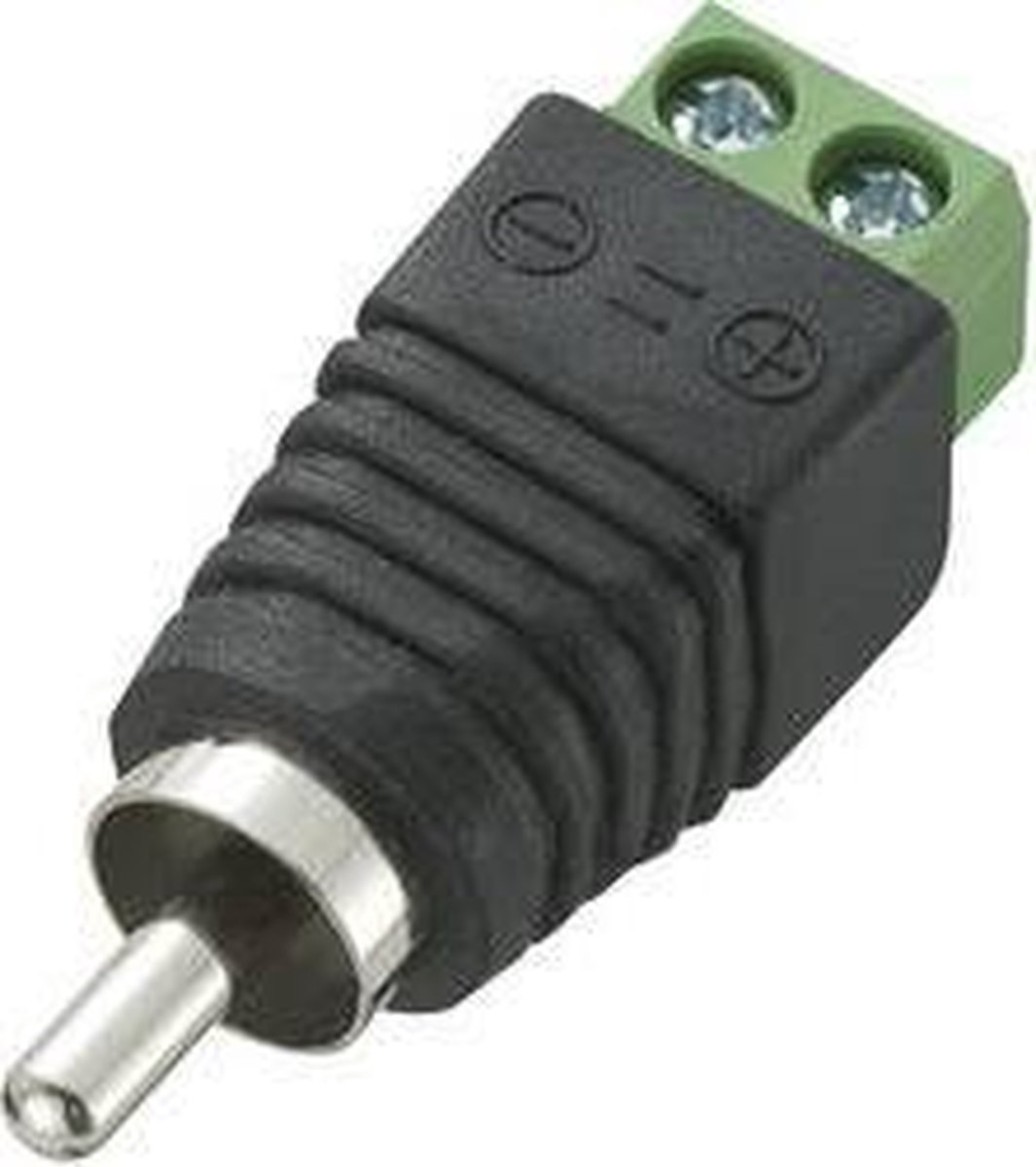 TRU COMPONENTS 735875 Cinch-connector Stekker, recht Aantal polen: 2 Zwart 1 stuk(s)