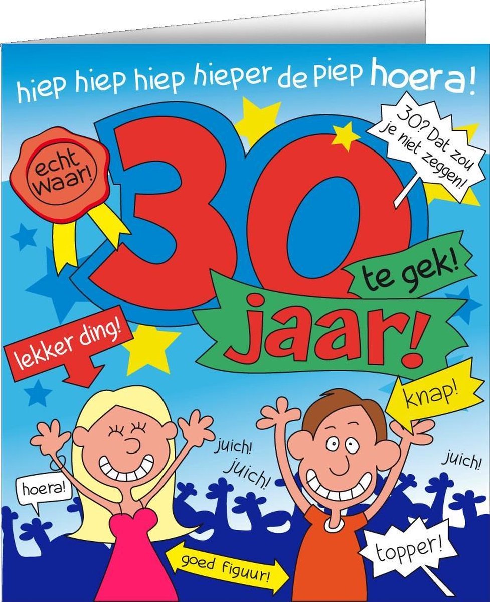 Wenskaarten - 30jr cartoon