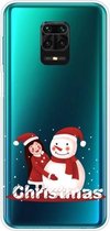 Voor Xiaomi Redmi Note 9S Christmas Series Transparante TPU beschermhoes (Girl Snowman)