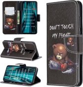 Voor Xiaomi Redmi Note 8 Pro Gekleurde Tekening Horizontale Flip Leren Case met Houder & Kaartsleuven & Portemonnee (Kleine Beer)