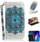 Voor Xiaomi Redmi Note 8 3D Gekleurde Tekening Horizontale Flip Lederen Case met Houder & Kaartsleuf & Portemonnee & Lanyard (Pauw Krans)