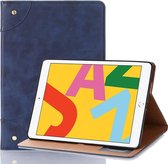Voor iPad 10.2 / 10.5 Retro Book Style Horizontale Flip Leather Case met houder & kaartsleuven & portemonnee (donkerblauw)