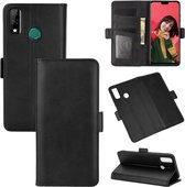 Voor Huawei Y8S Dual-side magnetische gesp horizontale flip lederen tas met houder & kaartsleuven en portemonnee (zwart)