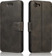 Voor iPhone 7/8 Kalfsstructuur Magnetische Gesp Horizontale Flip Leren Case met Houder & Kaartsleuven & Portemonnee & Fotolijst (Zwart)