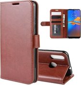 Voor Motorola Moto E6 Plus R64 Texture Single Fold Horizontale Flip Leather Case met houder & kaartsleuven & portemonnee (bruin)