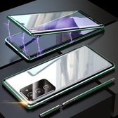 Voor Samsung Galaxy Note20 Ultra magnetisch metalen frame Dubbelzijdig gehard glazen omhulsel (groen)