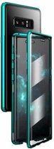 Voor Samsung Galaxy Note 8 magnetisch metalen frame dubbelzijdig gehard glazen hoesje (groen)