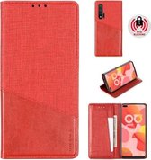 Voor Huawei Nova 6 MUXMA MX109 horizontale lederen flip case met houder & kaartsleuf & portemonnee (rood)