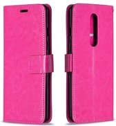 Voor OnePlus 8 Crazy Horse Texture Horizontaal Flip Leren Case met Houder & Kaartsleuven & Portemonnee & Fotolijst (Rose Red)