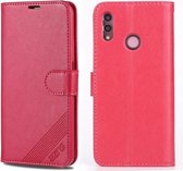 Voor Huawei Honor 10 Lite AZNS Schapenvacht Textuur Horizontale Flip Leren Case met Houder & Kaartsleuven & Portemonnee (Rood)