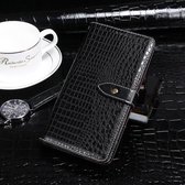 Voor Huawei Nova 5Z idewei Crocodile Texture Horizontale Flip Leren Case met Houder & Kaartsleuven & Portemonnee (Zwart)