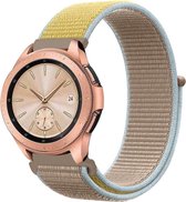 Nylon Smartwatch bandje - Geschikt voor Strap-it Samsung Galaxy Watch 42mm nylon band - camel - Strap-it Horlogeband / Polsband / Armband