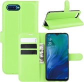 Voor Oppo Reno A Litchi Texture Horizontale Flip Leren Case met Portemonnee & Houder & Kaartsleuven (Groen)