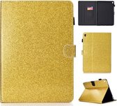 Voor iPad Pro 9.7 Vernis Glitter Poeder Horizontale Flip Leren Case met Houder & Kaartsleuf (Goud)