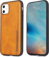 Voor iPhone 11 Diaobaolee schokbestendig PU + TPU beschermhoes (geel)