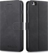 Voor iPhone 6 Plus / 6s Plus Diaobaolee Pure Fresh Texture Horizontale Flip Leather Case, met houder & kaartsleuf & portemonnee & fotolijst (zwart)