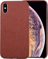 Voor iPhone X Fabric Style TPU Protective Shell (rood)