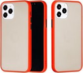 Voor iPhone 12/12 Pro Skin Hand Feeling Series Shockproof Frosted PC + TPU beschermhoes (rood)