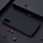 Voor iPhone XS / X Candy Color TPU Case (zwart)