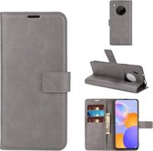 Voor Huawei Y9A / Enjoy 20 Plus Retro Kalfspatroon Gesp Horizontale Flip Leren Case met Houder & Kaartsleuven & Portemonnee (Grijs)