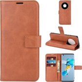 Voor Huawei Mate 40 Retro Kalfspatroon Gesp Horizontale Flip Leren Case met Houder & Kaartsleuven & Portemonnee (Lichtbruin)