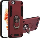 Voor iPhone 6 / 6s 2 in 1 Armor Series PC + TPU beschermhoes met ringhouder (Wnie Red)