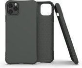 Voor iPhone 11 Pro ENKAY ENK-PC002 effen kleur TPU slanke hoes (donkergroen)