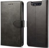 Voor Galaxy A80 / A90 GUSSIM Zakelijke stijl horizontale flip lederen tas met houder & kaartsleuven en portemonnee (zwart)