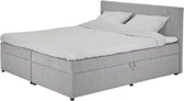 Boxspring Dallas - 160x210 cm - Boxspring met opbergruimte Kleur: lichtgrijs