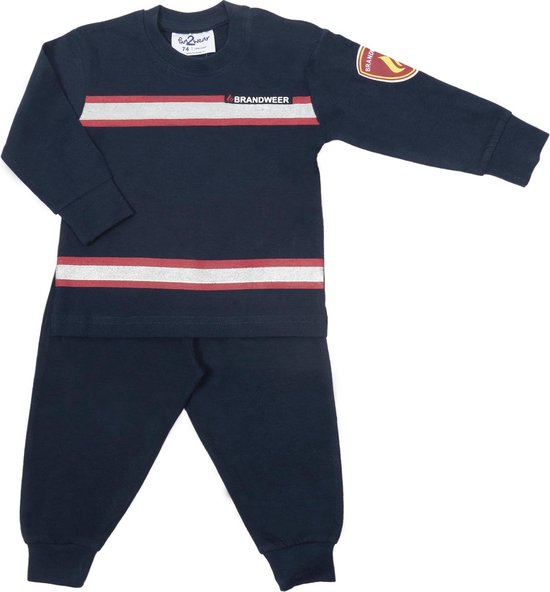 Brandweer Baby/Peuter/Kleuter/Kinderpyjama - collectie Fun2Wear rode  streep/blauw -... | bol.com