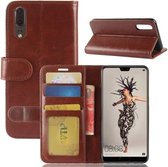 Voor Huawei P20 PU + TPU Crazy Horse Texture Horizontale Flip Leren Case met Portemonnee & Houder & Kaartsleuven (Bruin)