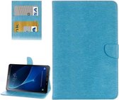 Voor Galaxy Tab A 10.1 (2016) / P580 Simple Style Horizontale Flip Leather Case met houder & kaartsleuven & portemonnee (blauw)