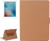 Voor iPad Air / iPad Air 2 / iPad Pro 9.7 / iPad 9.7 (2018) & iPad 9.7 (2017) Stoffen textuur Horizontale flip lederen tas met houder en slaap- / wekfunctie (goud)