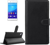 Voor Sony Xperia Z4 / Z3 + Litchi Texture Horizontal Flip Leather Case met houder & kaartsleuven & portemonnee (zwart)