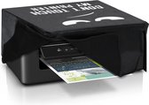 kwmobile hoes voor Epson EcoTank ET-2600 / 2650 - Beschermhoes voor printer - Cover in wit / zwart - Don't Touch My Printer design