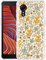 Hoesje Geschikt voor Samsung Galaxy Xcover 5 - Doodle Flower Pattern