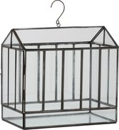 J-Line Terrarium Glas/Ijzer Zwart