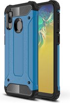 Samsung Galaxy A20e Hoesje - Mobigear - Outdoor Serie - Hard Kunststof Backcover - Blauw - Hoesje Geschikt Voor Samsung Galaxy A20e