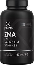 PURE ZMA - 180 V-Caps - zinc - magnesium - vitamine B6- mineralen - capsules