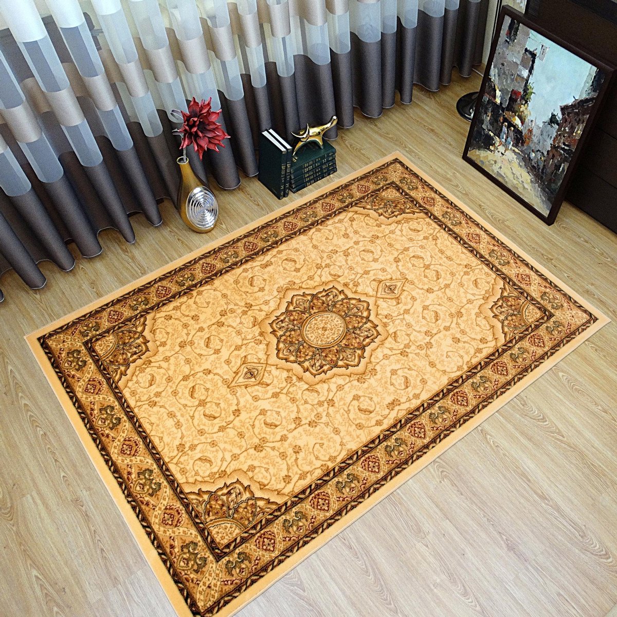 Tapiso Yesemek Vloerkleed Beige Oriental Oosters Tapijt Maat- 220x320