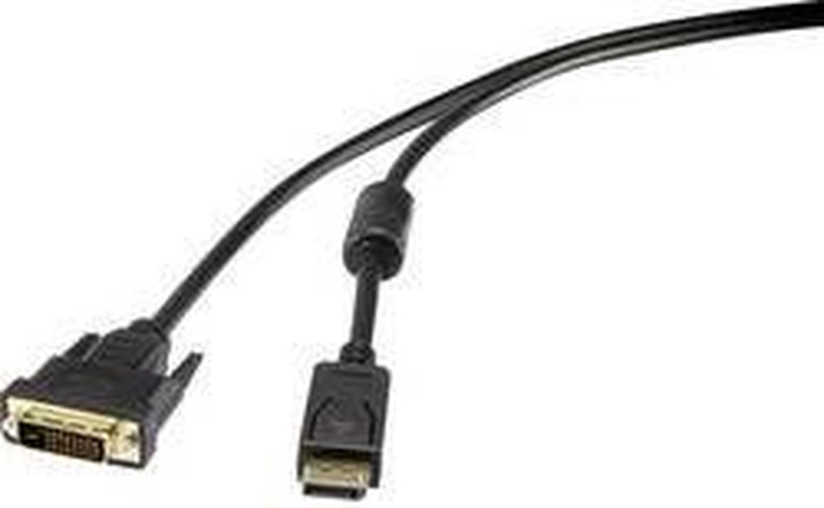 Image of Renkforce RF-4212210 DisplayPort-kabel DisplayPort / DVI Adapterkabel DisplayPort-stekker, DVI-D 24+1-polige stekker 1.