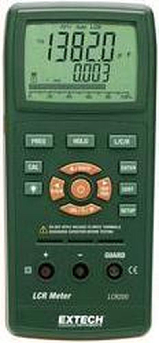 Extech LCR200 LCR-meter Digitaal CAT I – Weergave (counts): 20000