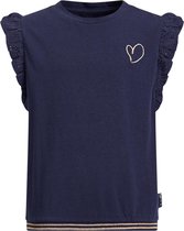 WE Fashion Meisjes T-shirt met volant en glitterdetails