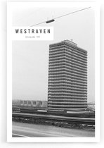 Walljar - Westraven '77 - Zwart wit poster