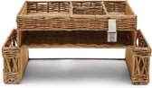 Rustic Rattan Desk Organiser