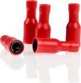 Alca Kabelschoentjes - Rood- Rond 4,0mm - Volledig geïsoleerd - 10 stuks