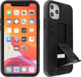 Stand Shockproof Telefoonhoesje - Magnetic Stand Hard Case - Grip Stand Back Cover - Backcover Hoesje voor iPhone 11 Pro Max - Zwart