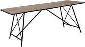 PTMD Gianna wood table fir wood grey iron frame kd